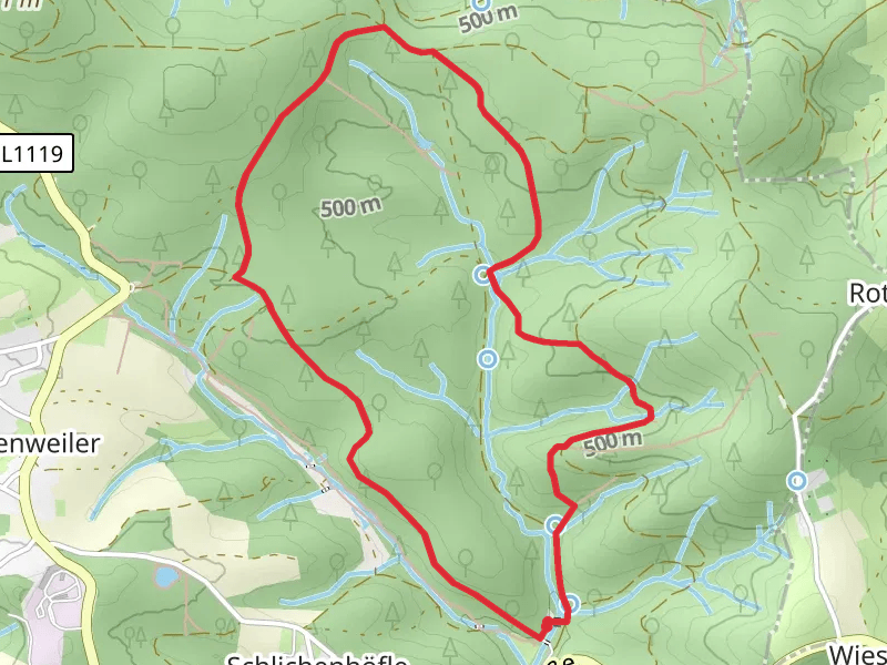 Althütte Rundwanderweg and Idyllische Strasse Loop