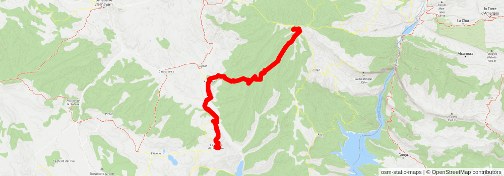 Mas de Quintilla - Caserras del Castillo PR HU 202 stage 2 Map