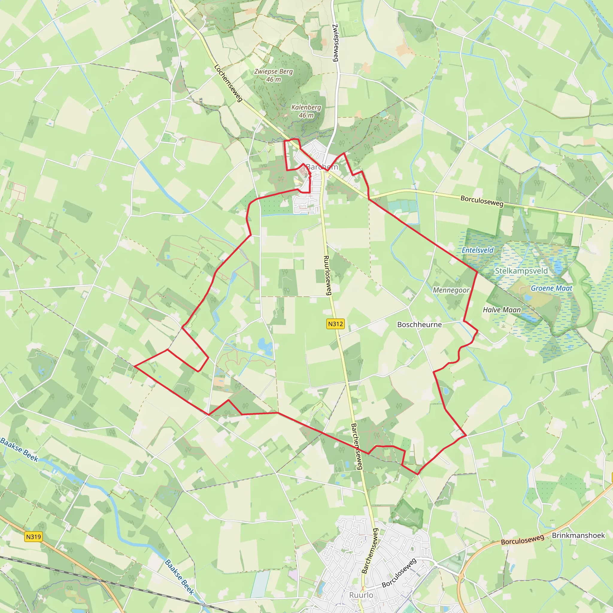 Doolhof Museum More and Rondje Barchem Loop mobile static map