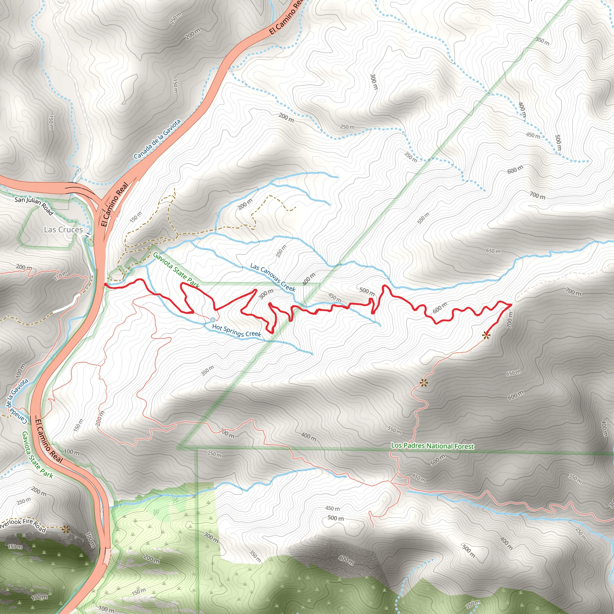 Gaviota Peak Trail mobile static map