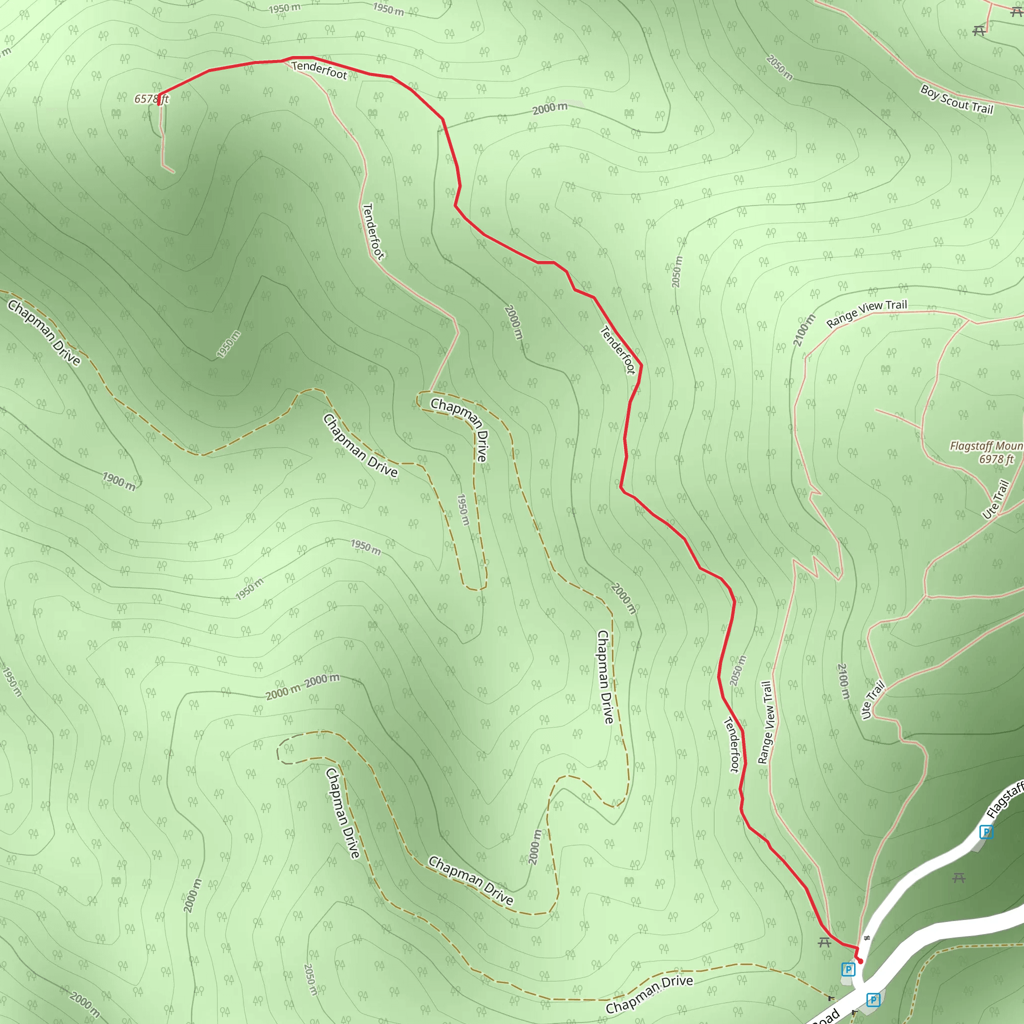 Tenderfoot mobile static map