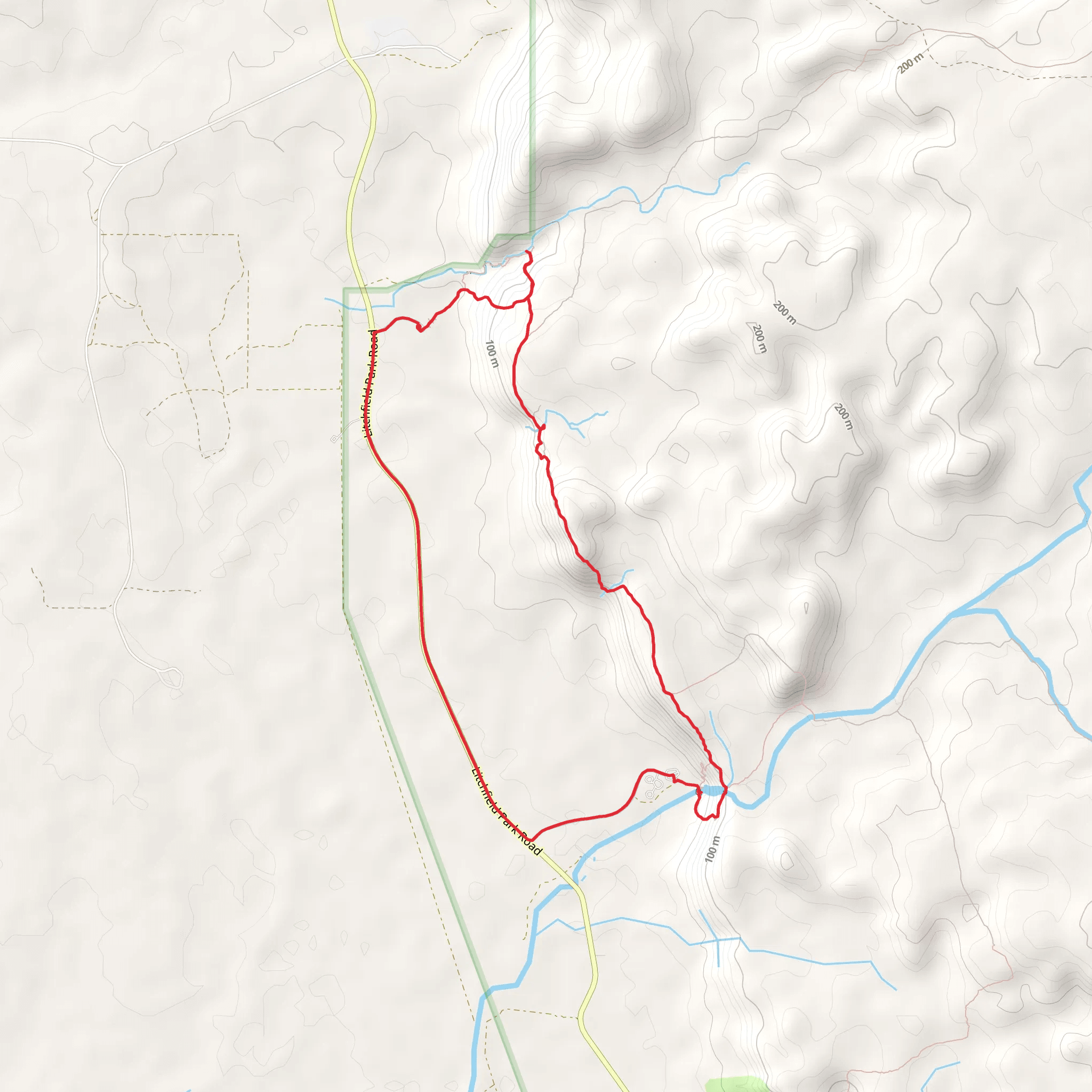 Cascades Wangi Loop Trail mobile static map