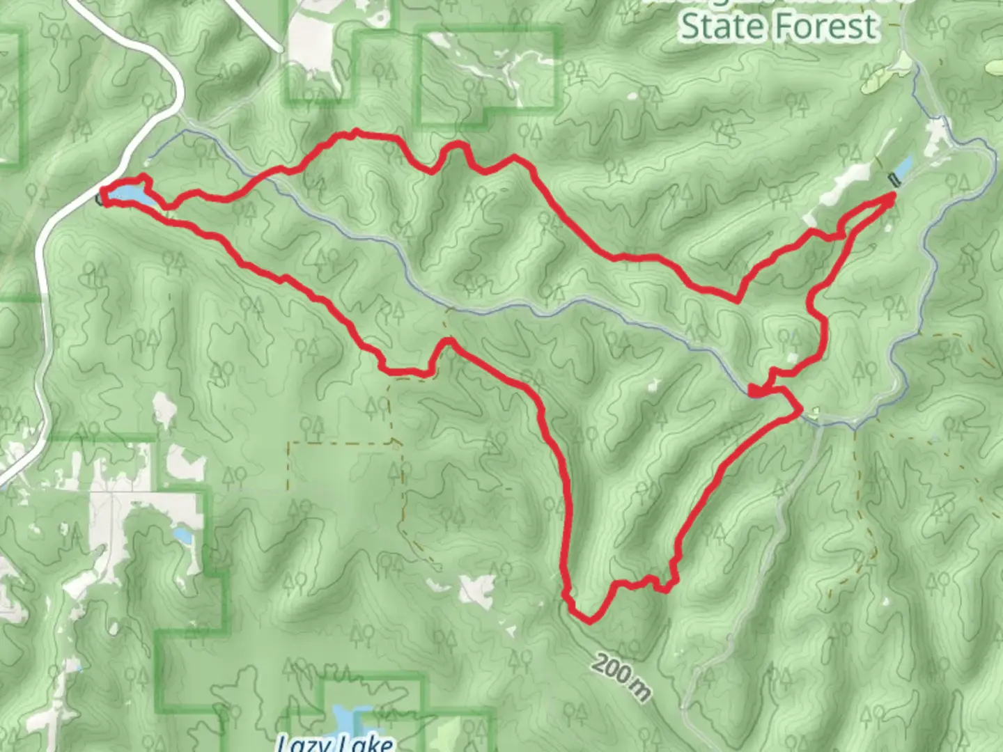 An image depicting the trail Three Lakes Loop Trail and its surrounding area.