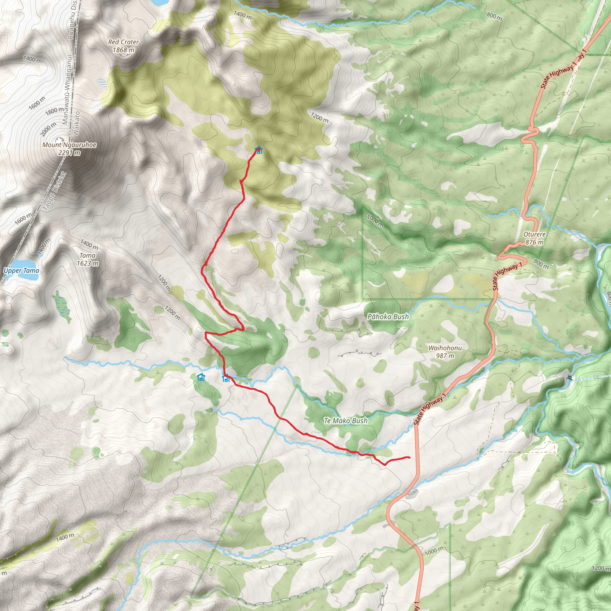 Oturere Hut mobile static map