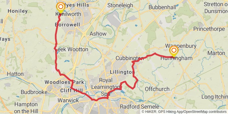Millennium Way in Warwick stage 6 Map