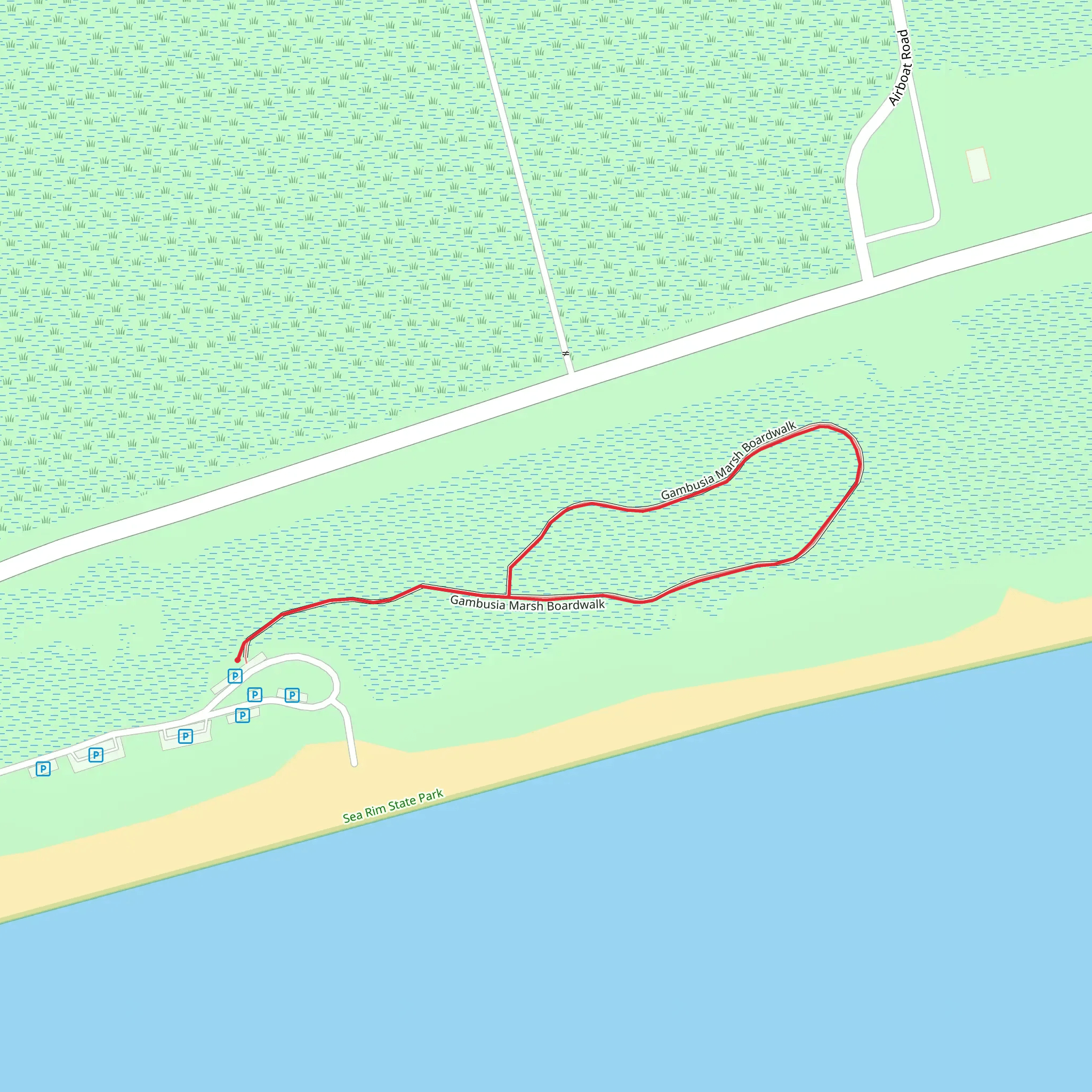 Gambusia Marsh Boardwalk Loop mobile static map