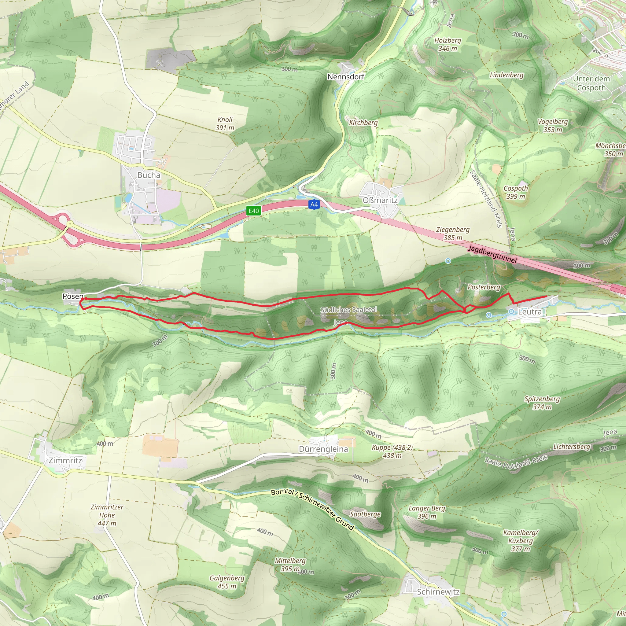 Alpenstieg and 100 Kilometer-Horizontale mobile static map