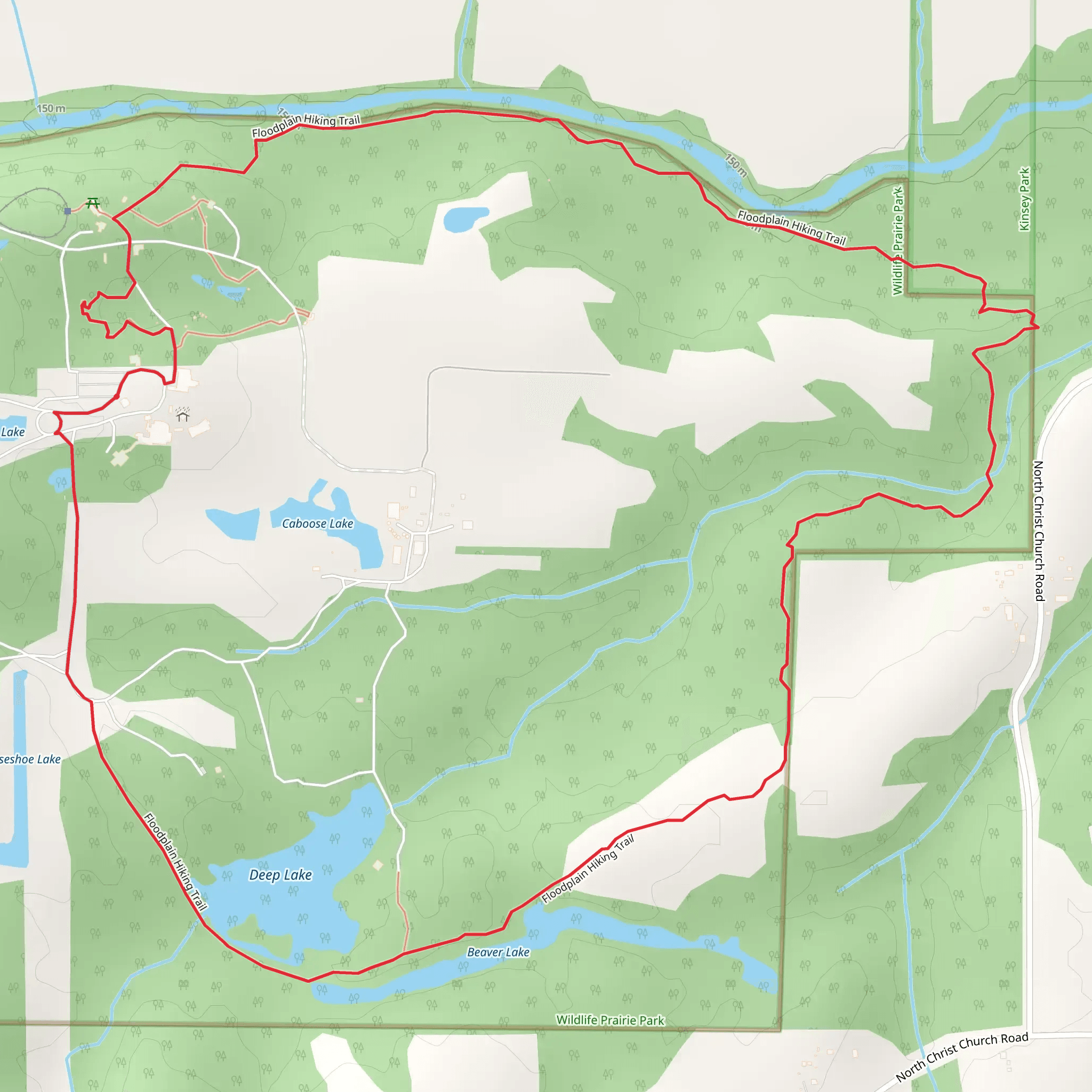 Floodplain Hiking and Deep Lake Loop Trail mobile static map