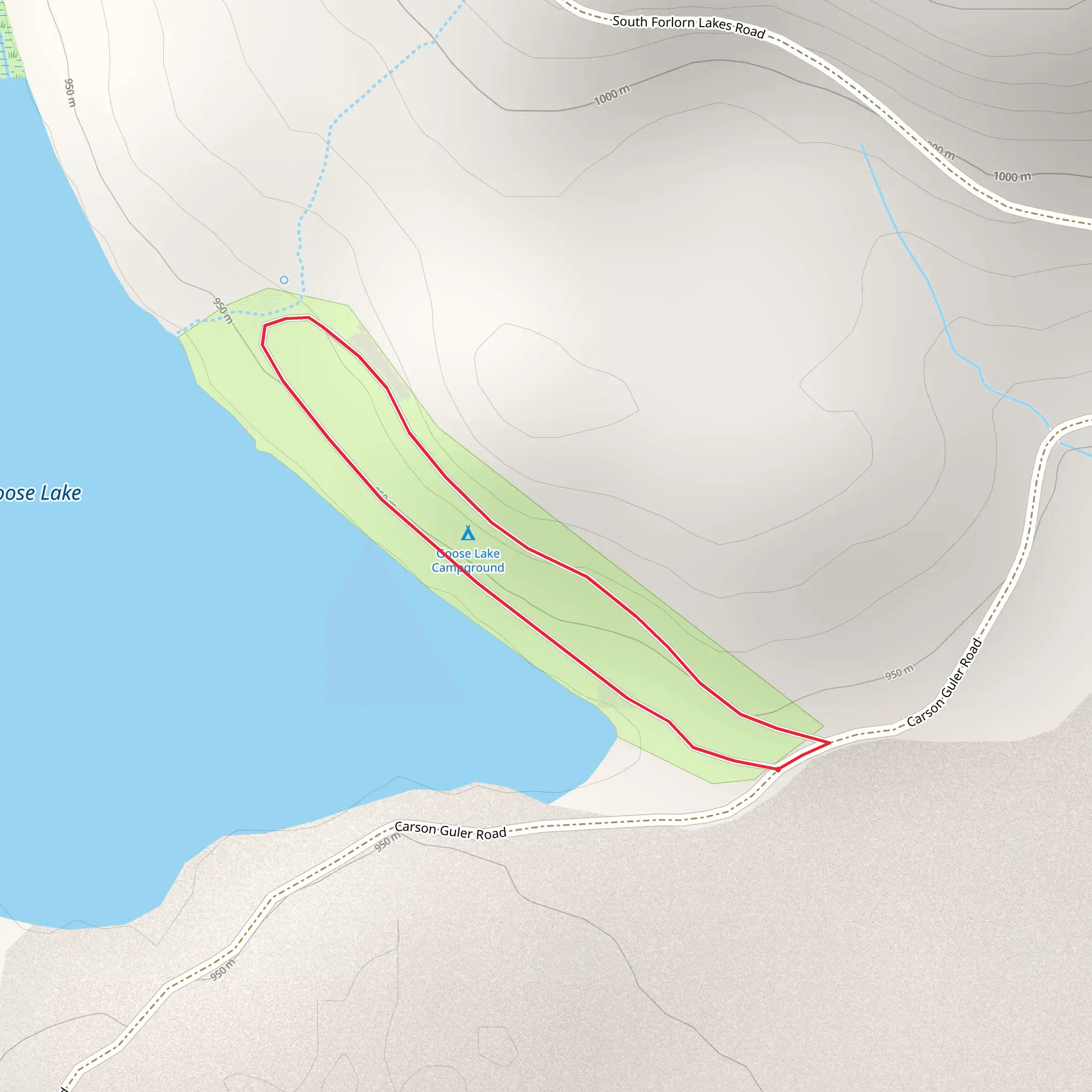 Goose Lake Campground Loop mobile static map