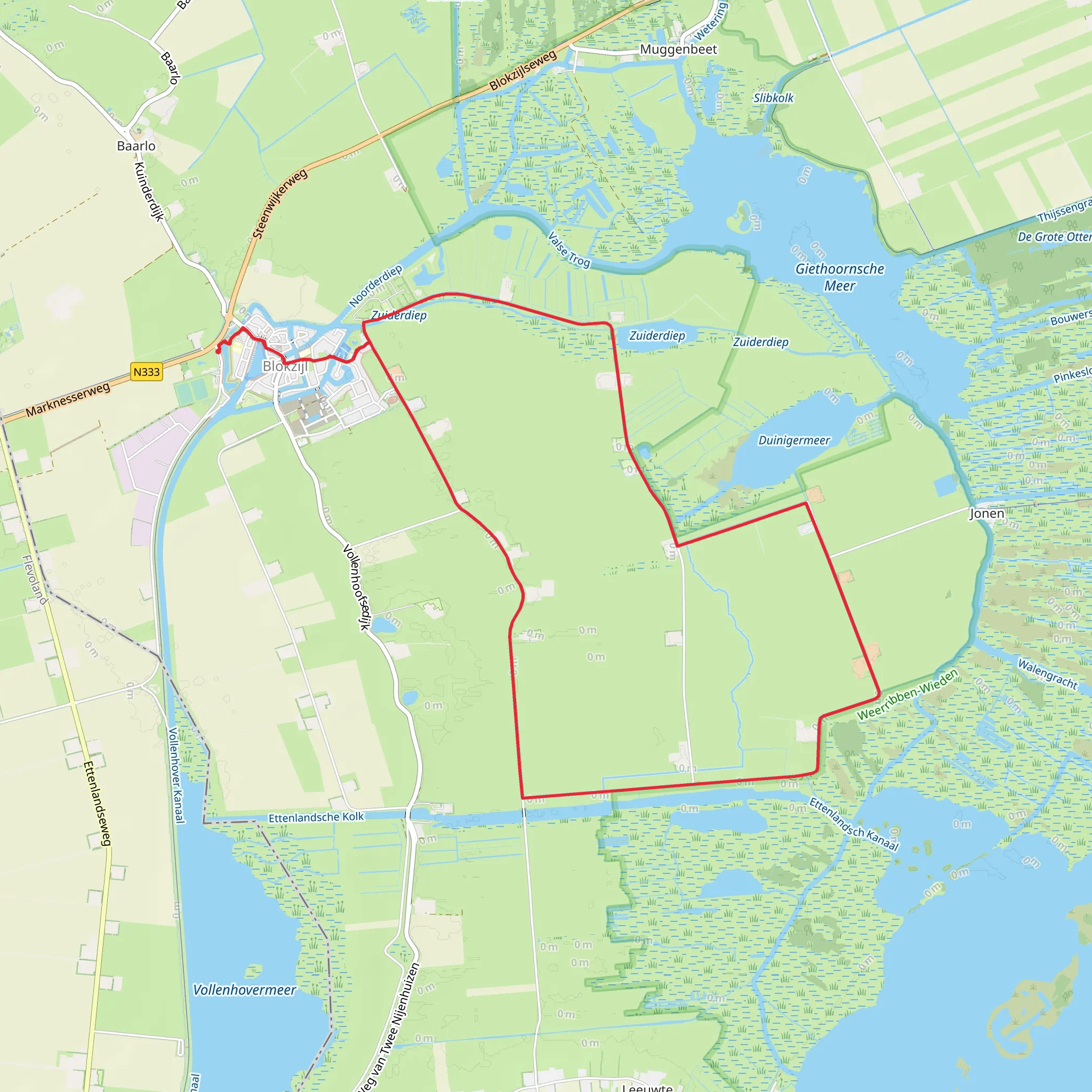 Leeuwterveld Loop via Heven Weg mobile static map