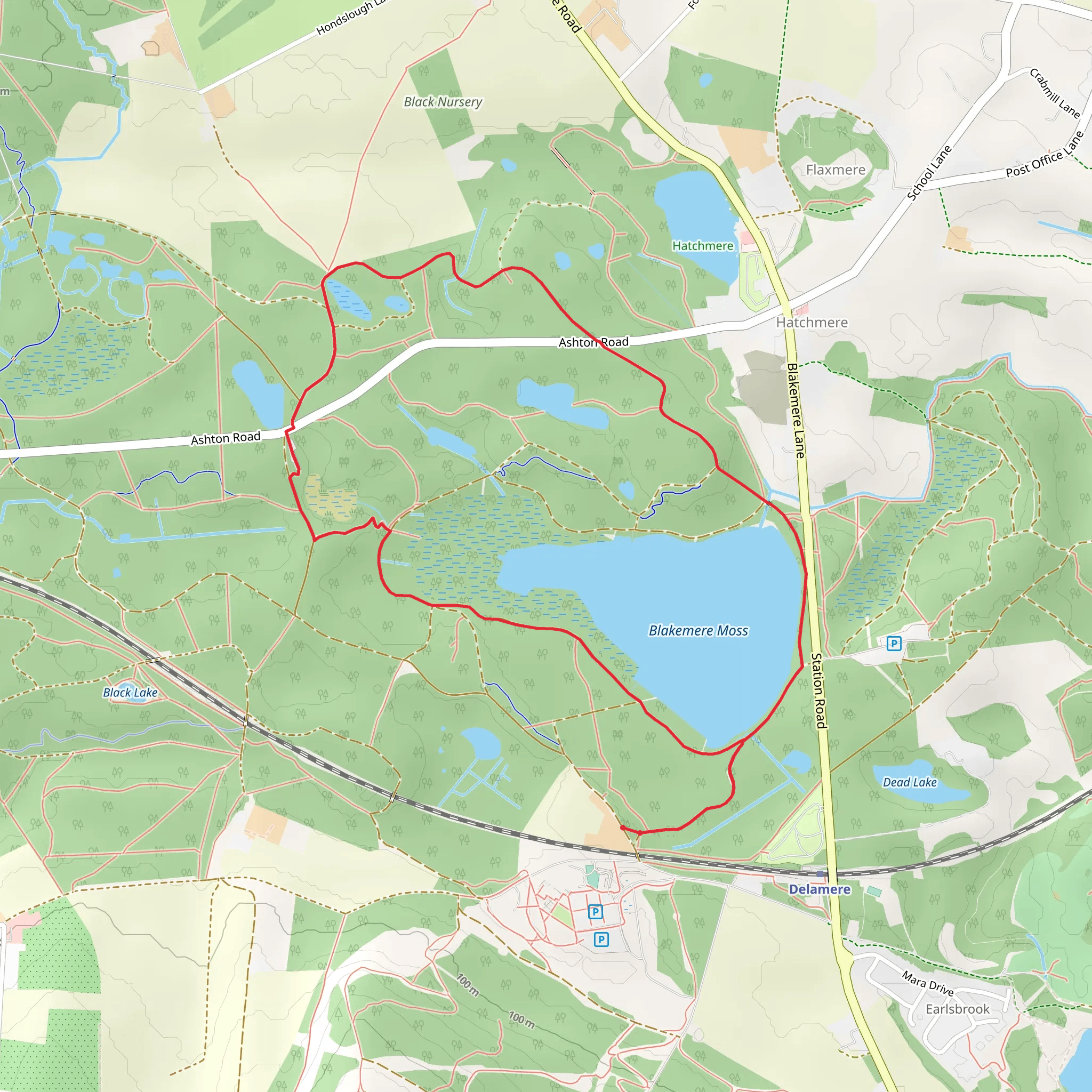 Delamere Forest Loop mobile static map