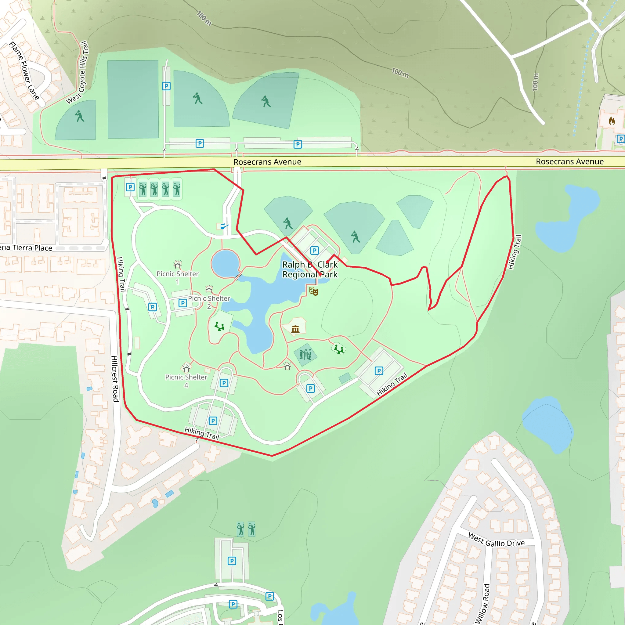 Ralph B Clark Regional Park Loop mobile static map