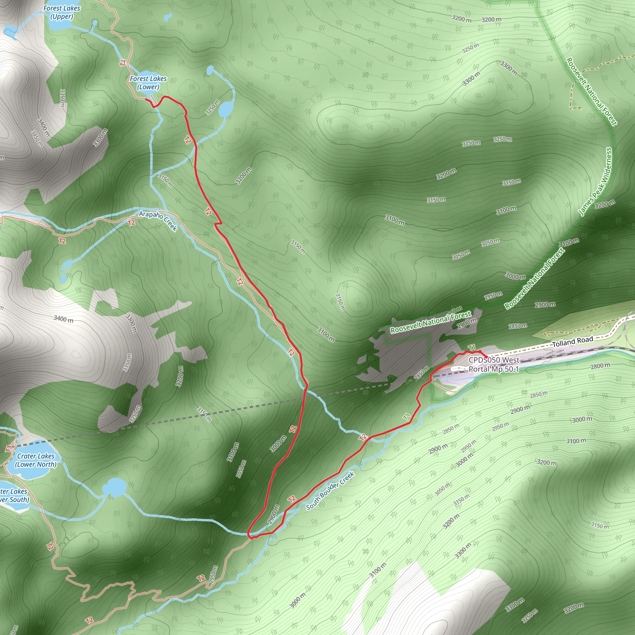 Forest Lakes mobile static map