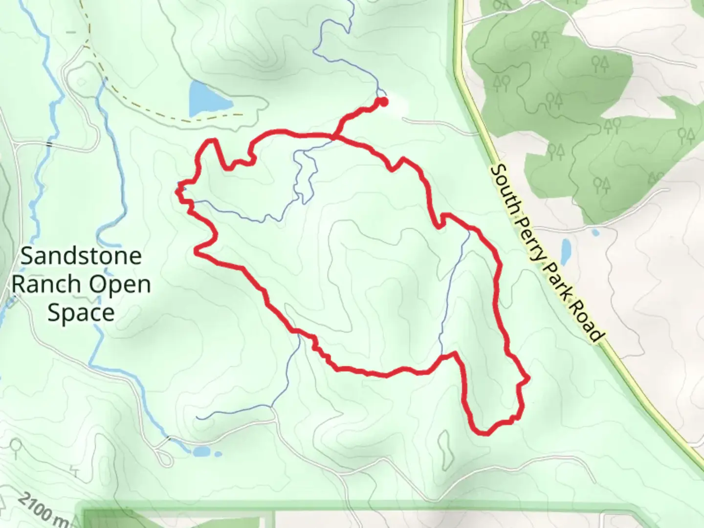 An image depicting the trail Sandstone Meadow Loop Trail - South Perry Park Road and its surrounding area.