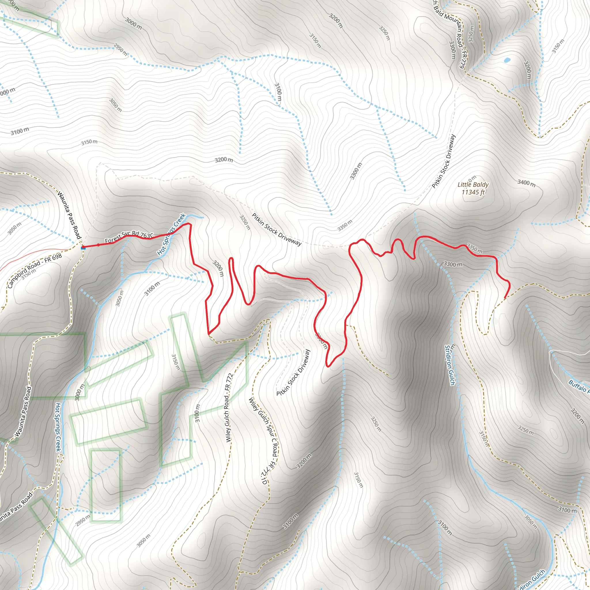 Bald Mountain Trail mobile static map