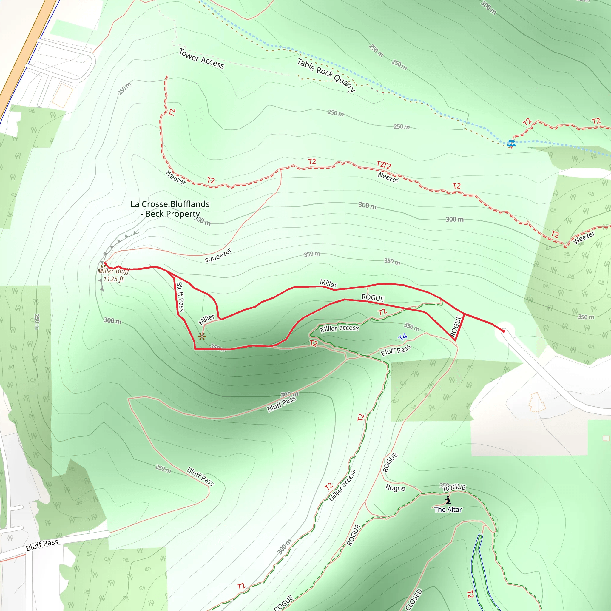 Miller Bluff Loop mobile static map