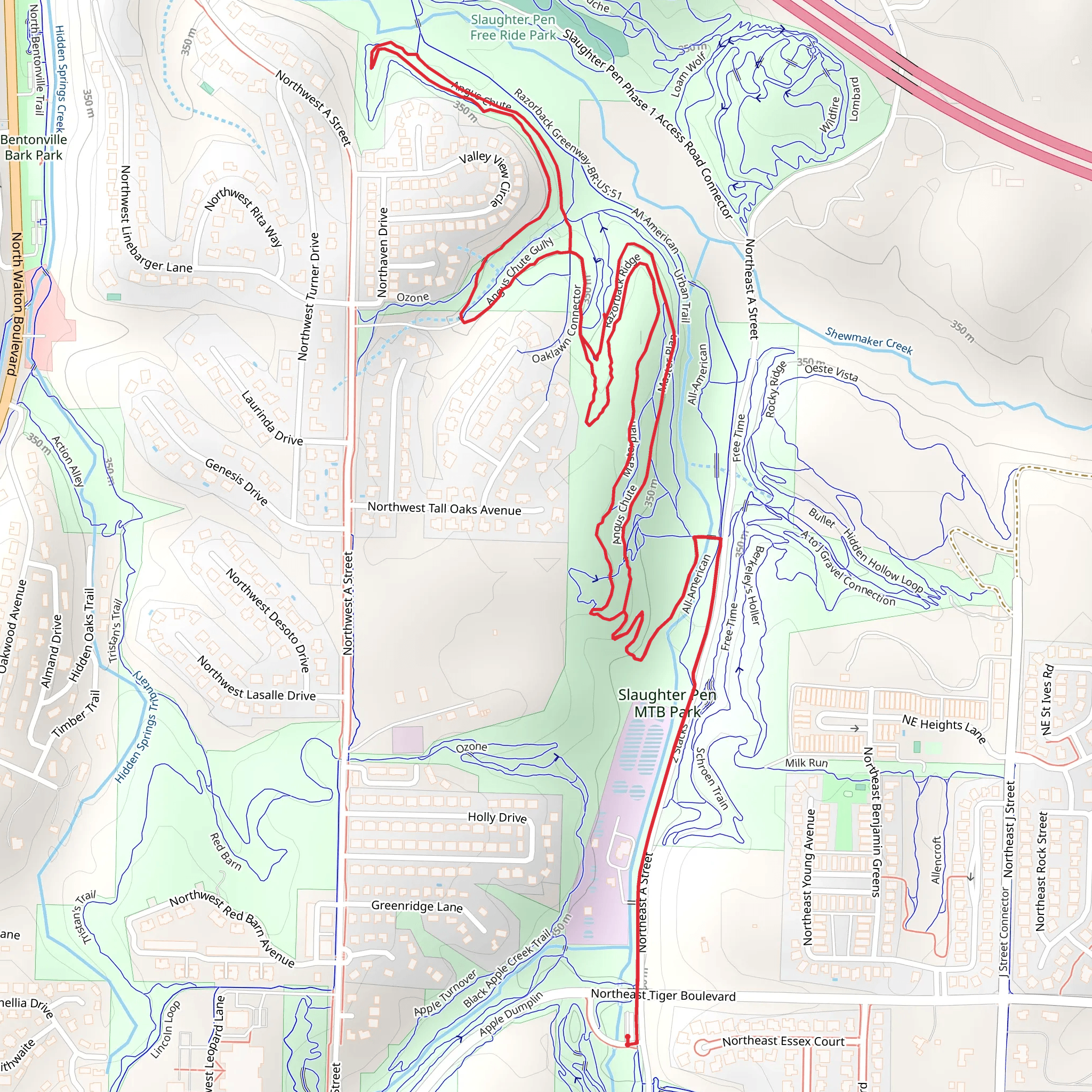 Razorback Ridge Loop mobile static map
