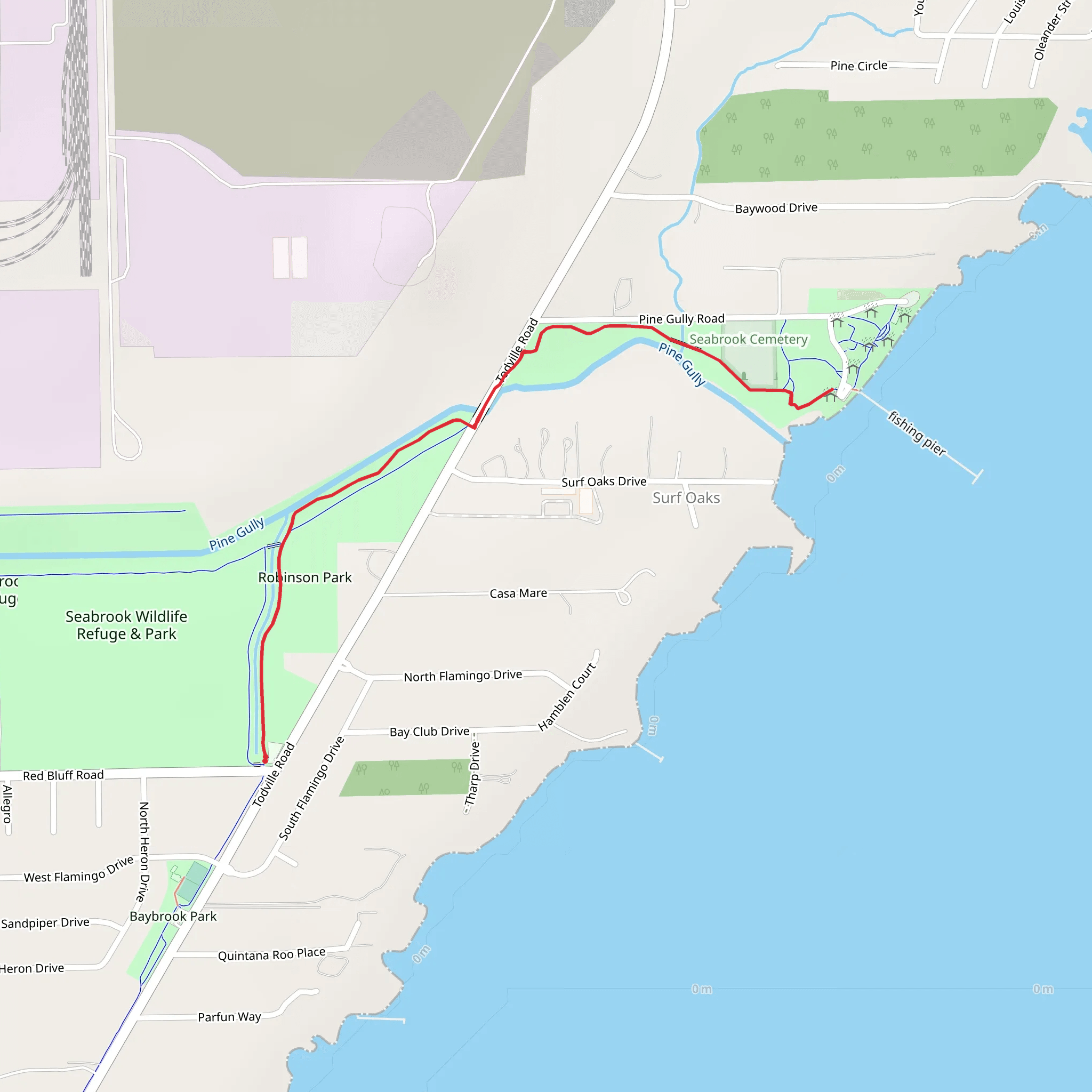 Robinson Park and Pine Gully Park mobile static map