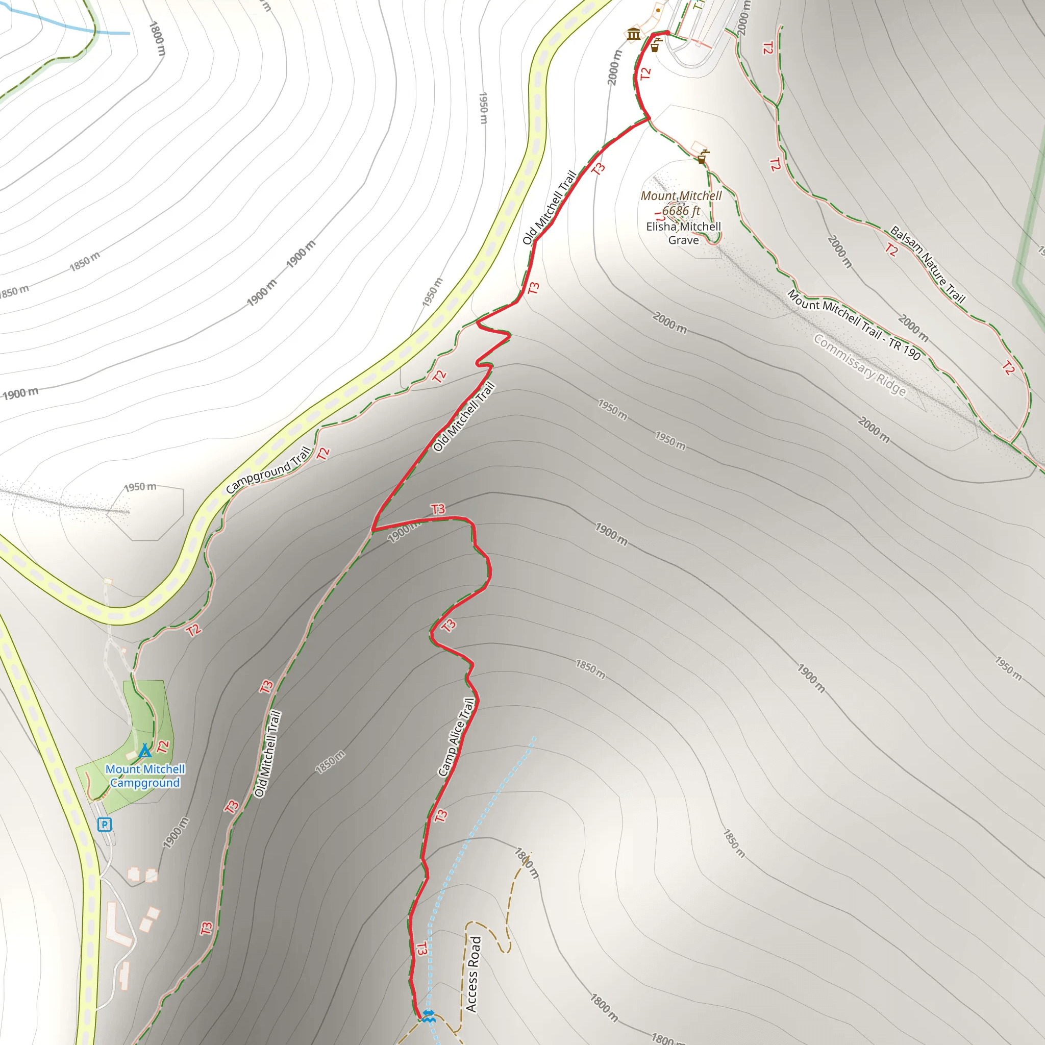 Old Mitchell Trail mobile static map