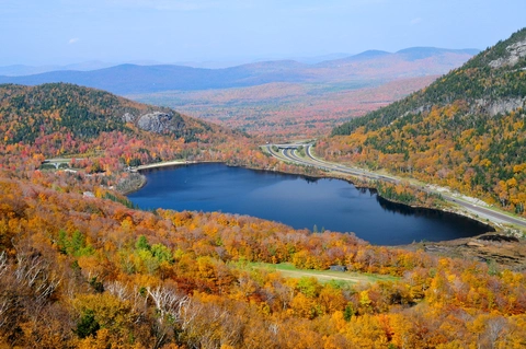 An image depicting the trail Whitehorse Ledge Loop Trail and its surrounding area.