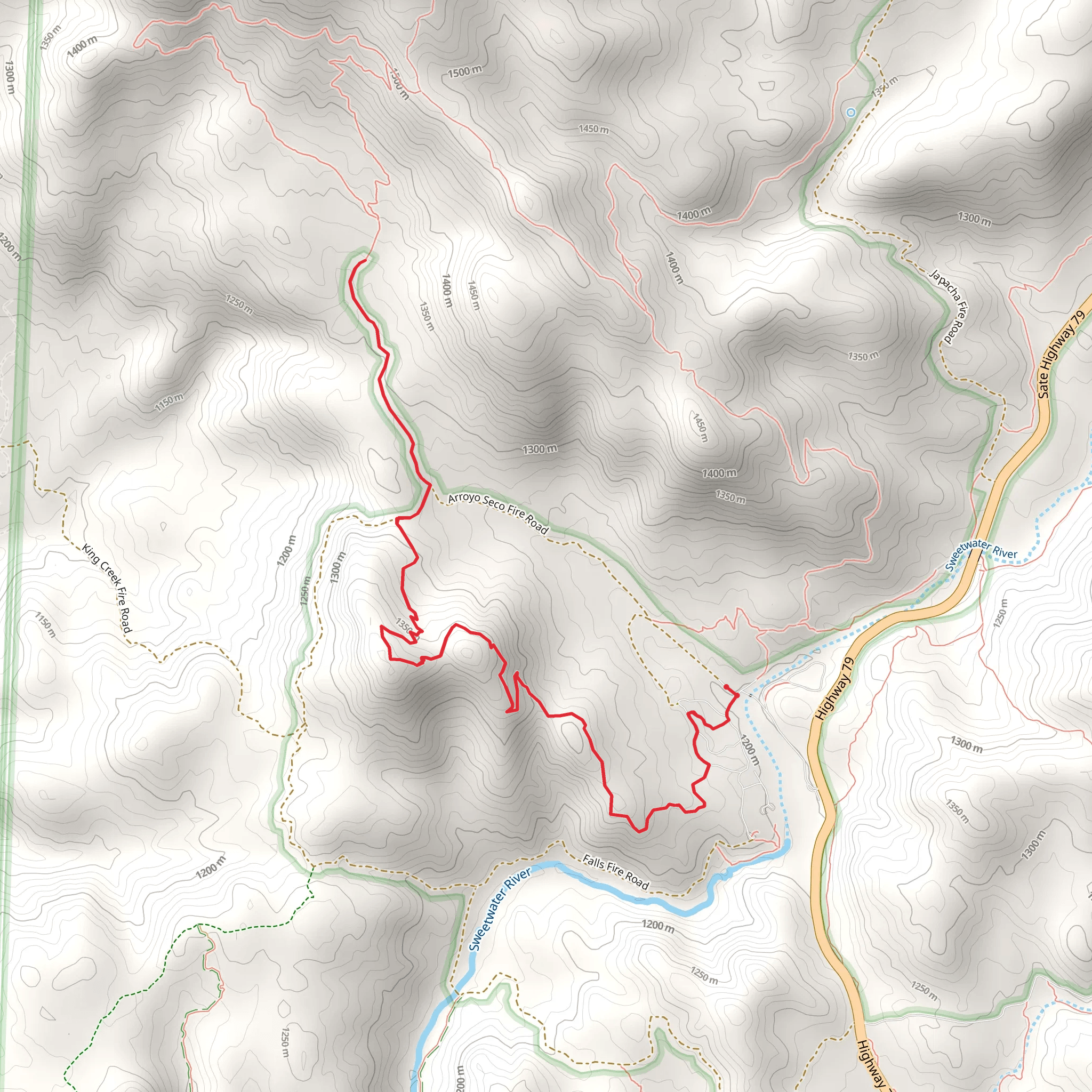 Pine Ridge Trail mobile static map