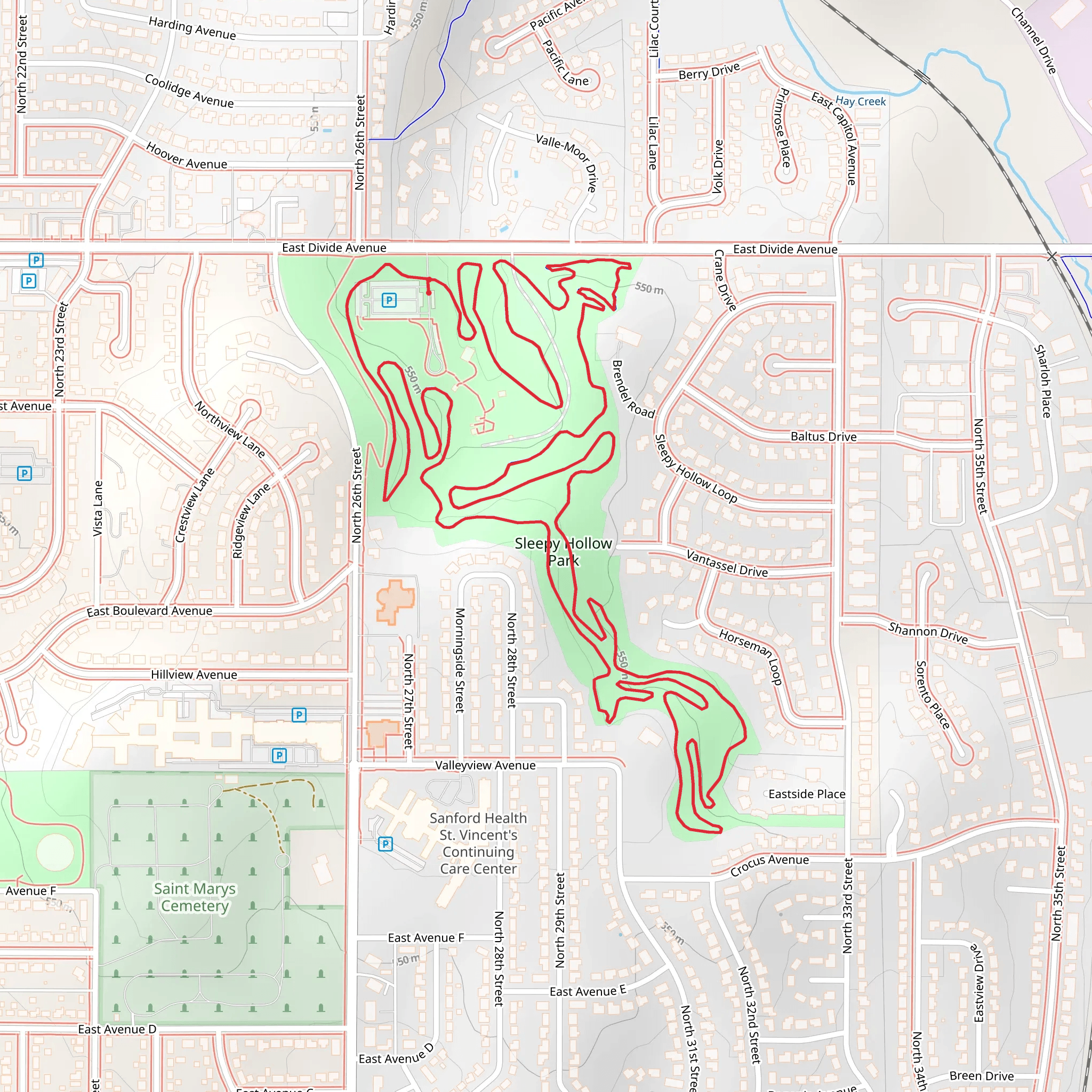 Sleepy Hollow Park Loop mobile static map