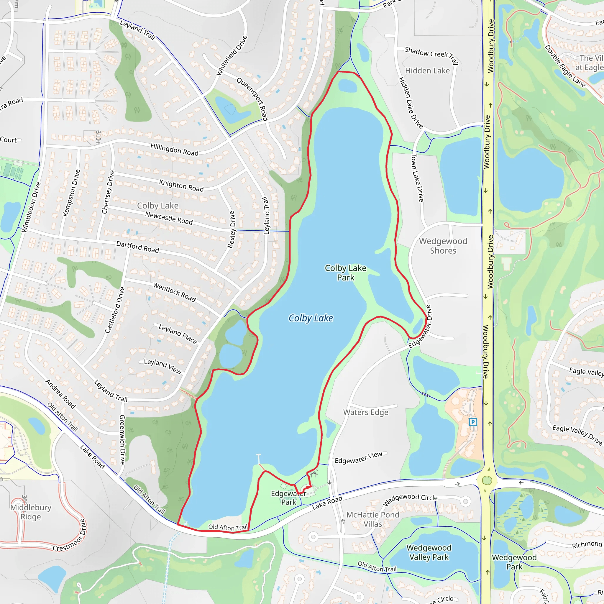 Colby Lake Loop mobile static map
