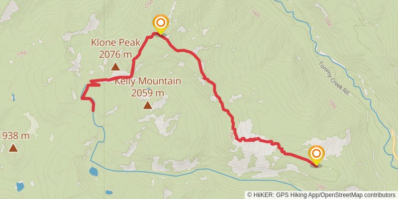 North Tommy Trail stage 2 Map