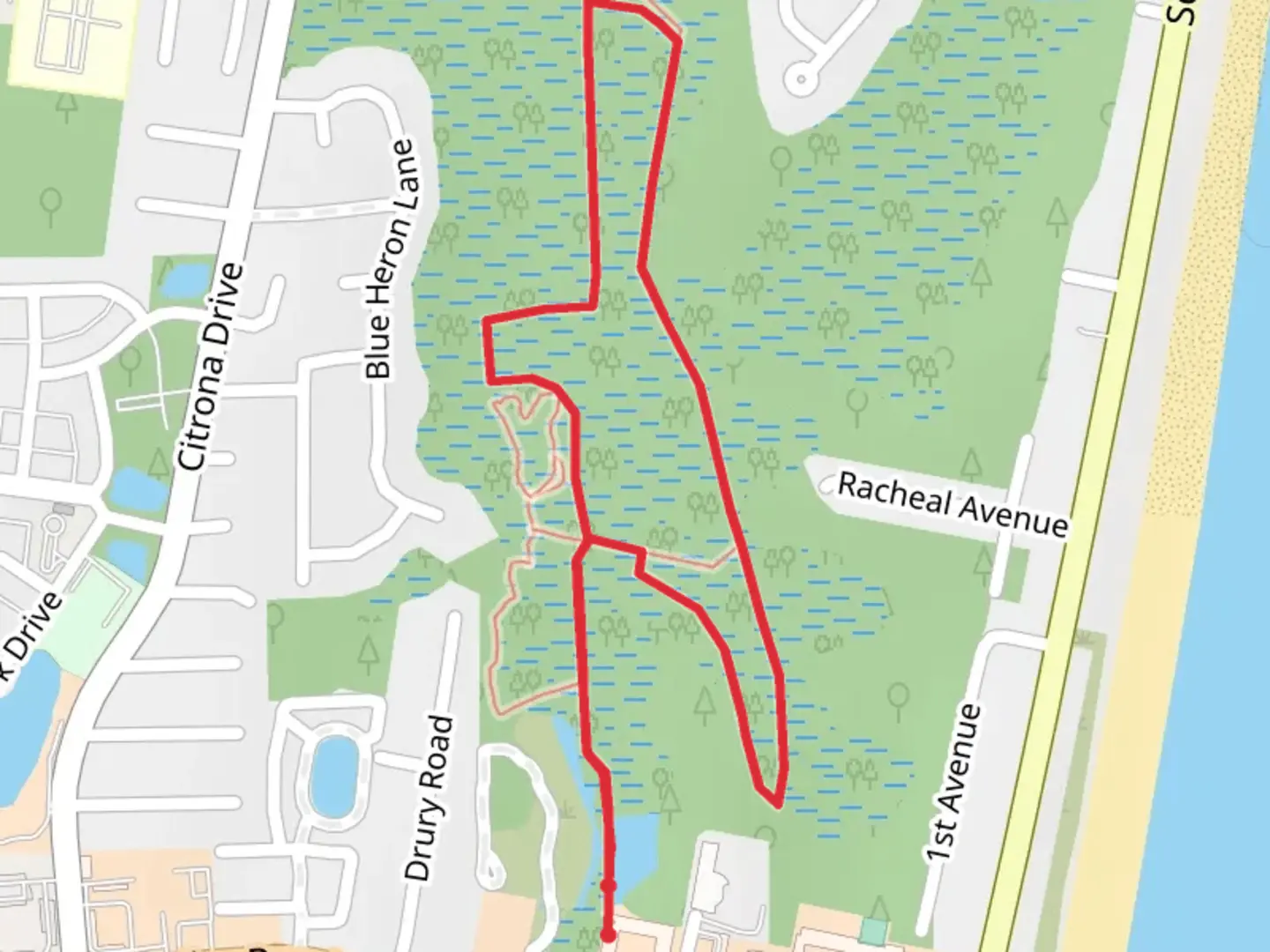 An image depicting the trail Egans Creek Loop and its surrounding area.