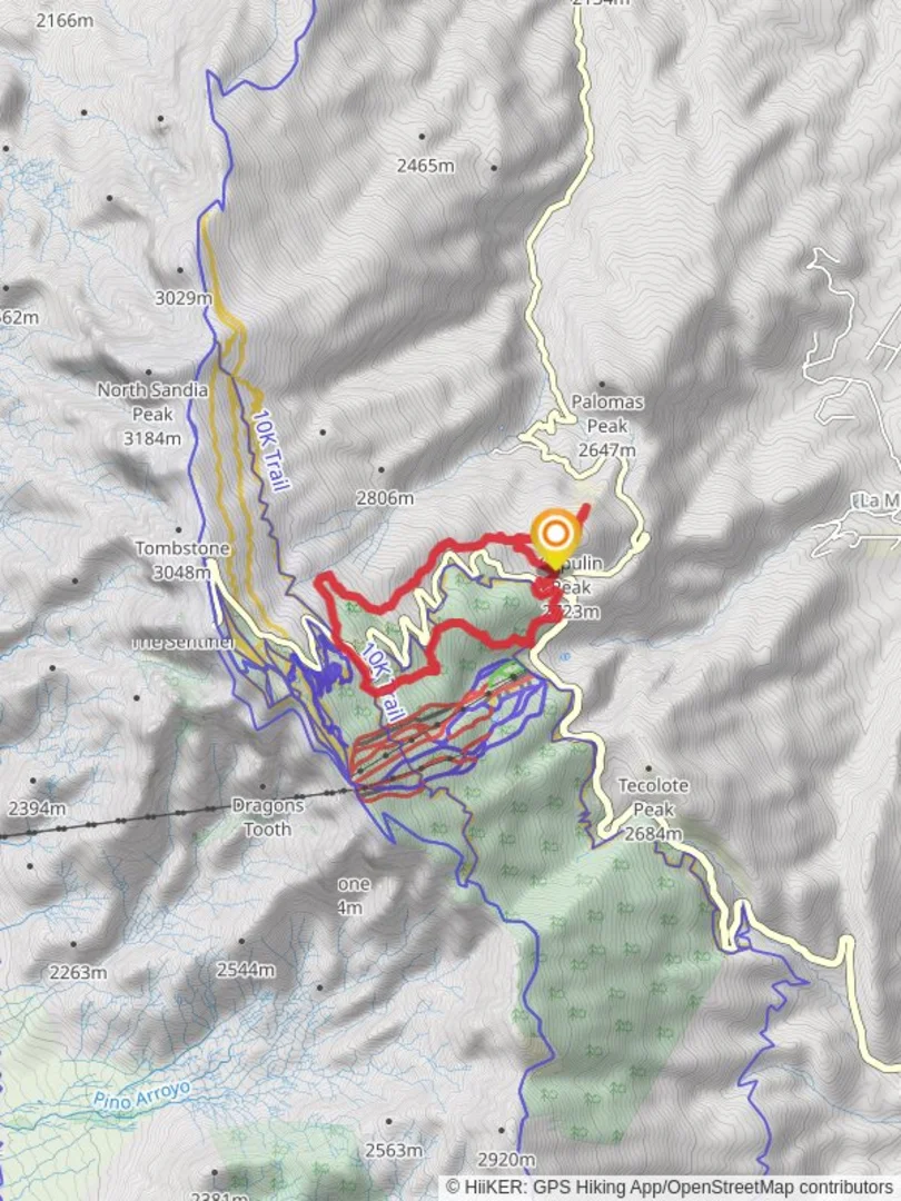 An image depicting the trail Challenge Trail and Capulin Peak Loop Trail and its surrounding area.