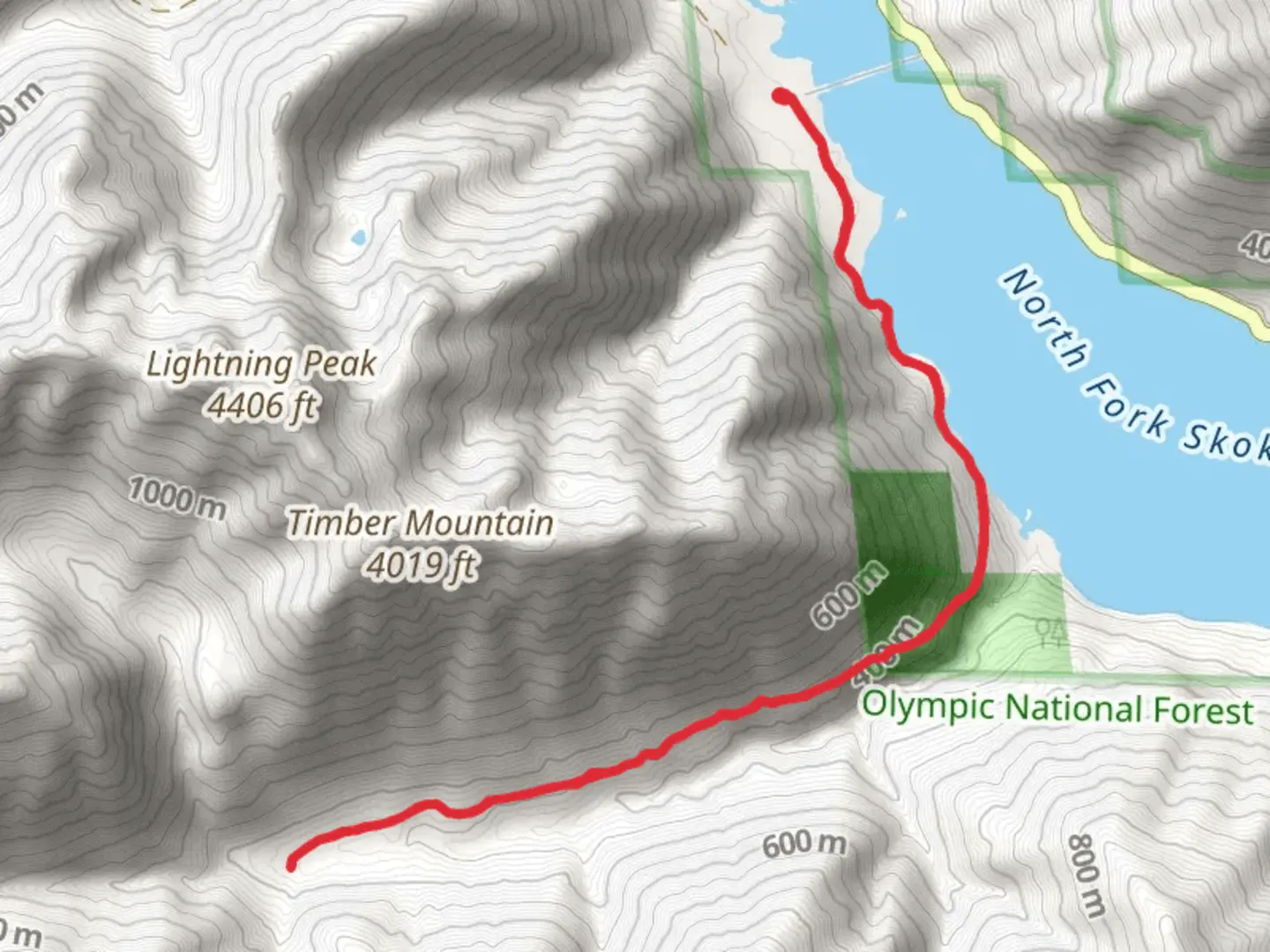 An image depicting the trail Dry Creek Trail - Short and its surrounding area.