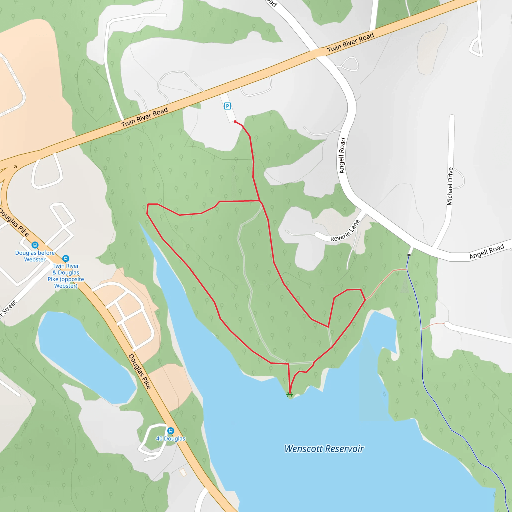 Twin River Road Loop mobile static map