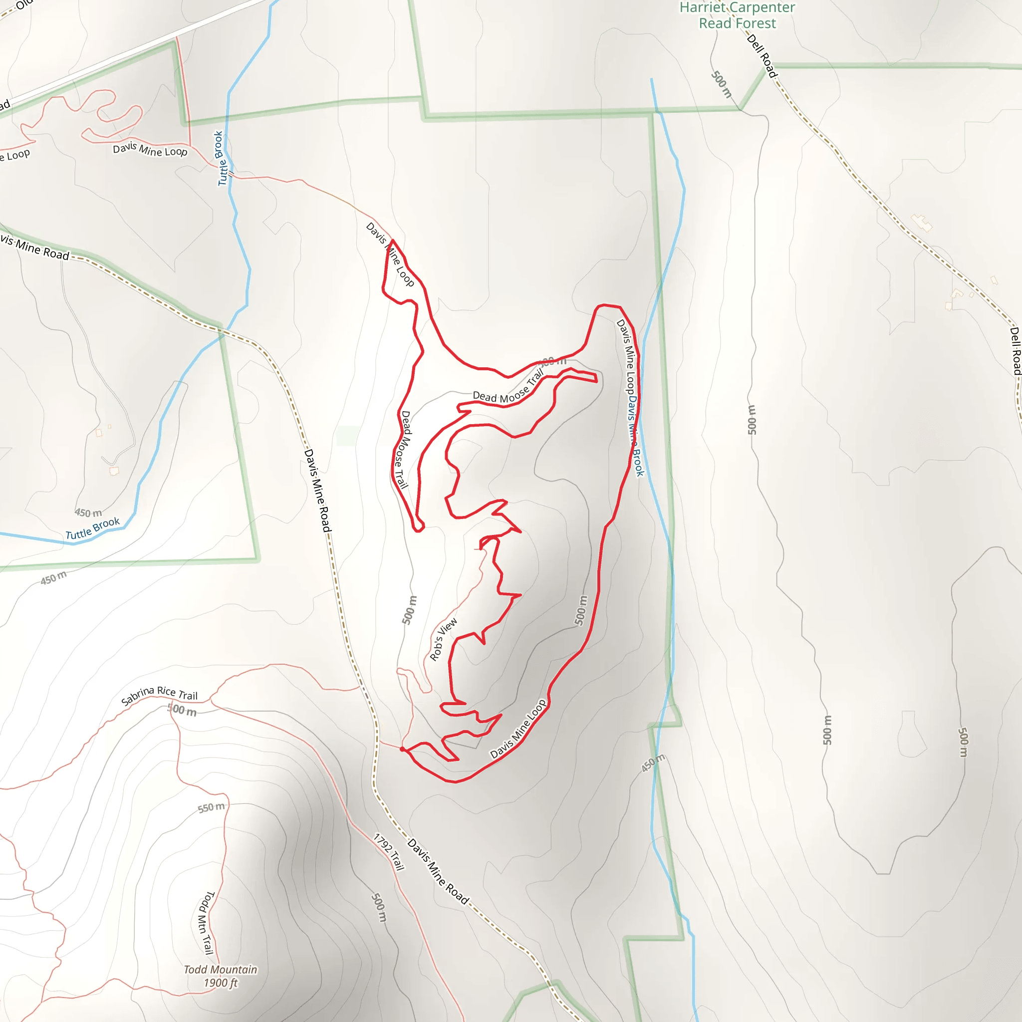 Dead Moose Trail mobile static map