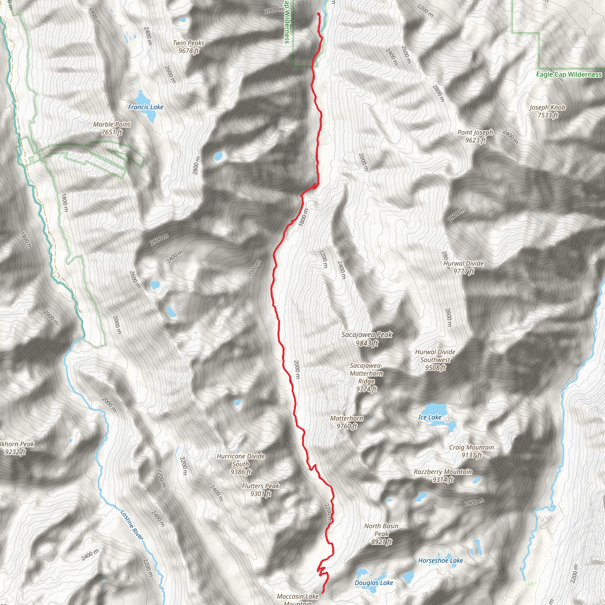 Hurricane Creek Trail mobile static map
