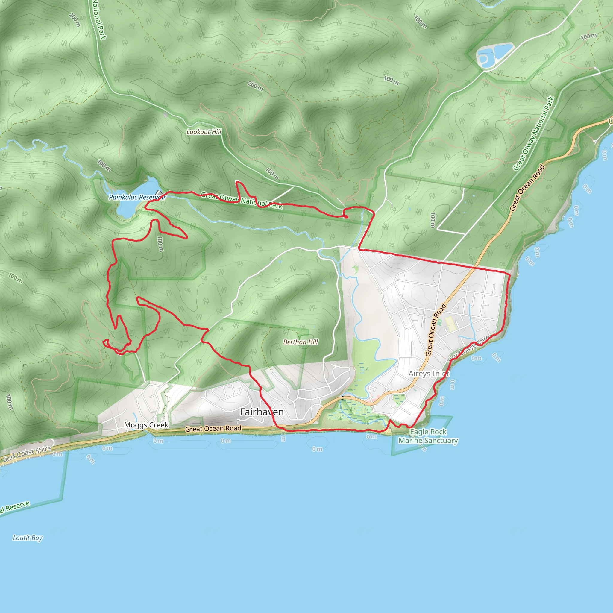 Around Aireys Inlet Circuit mobile static map