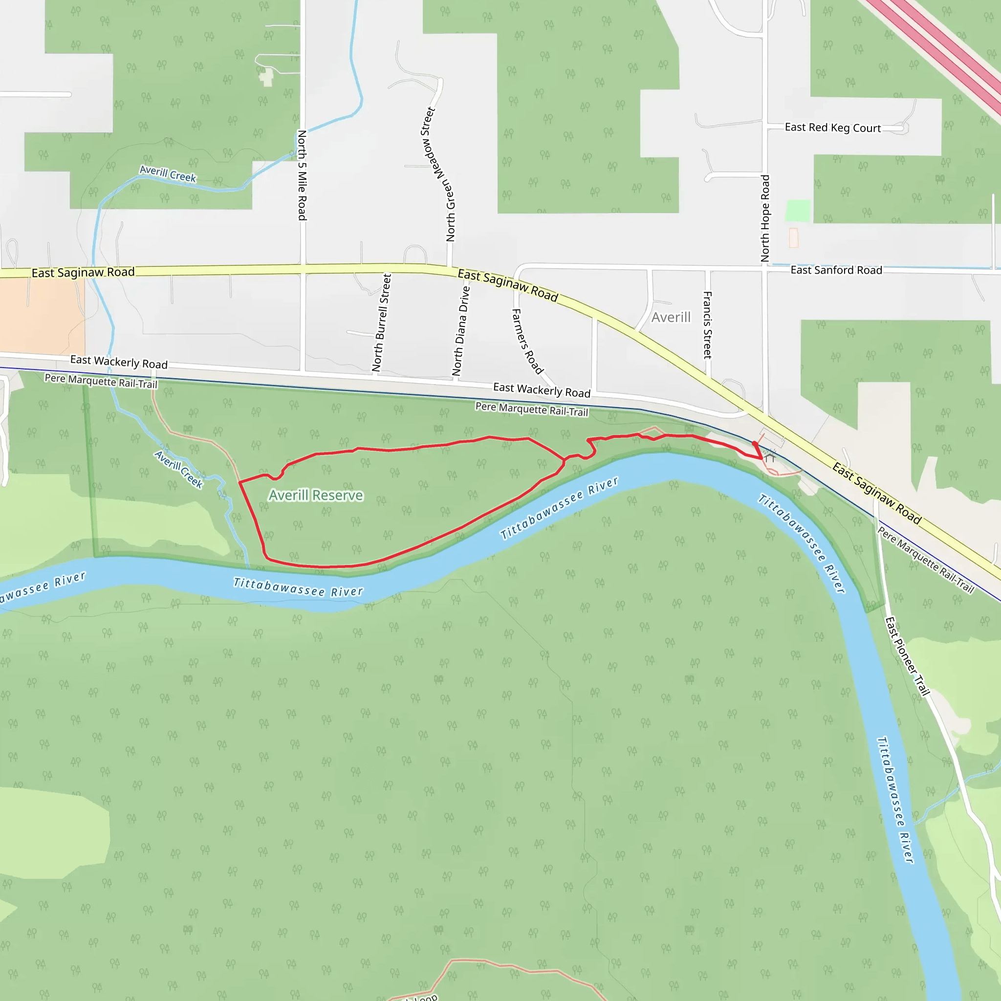 Tittabawassee River Loop mobile static map