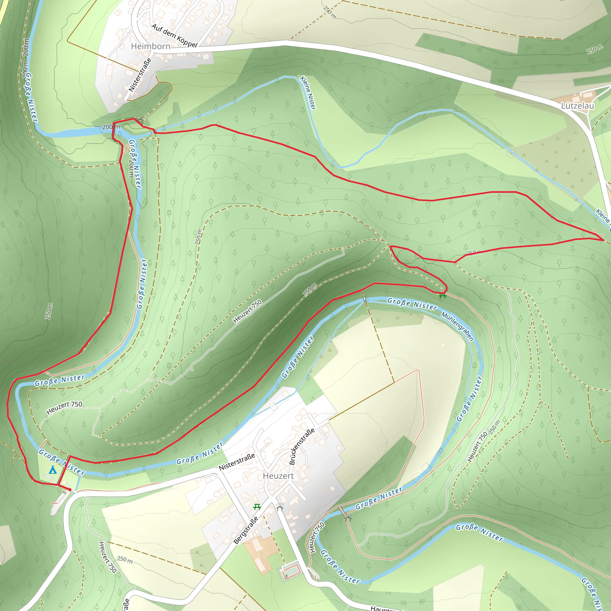 Zeltplatz Wilhelmsteg and Michelhahne Loop mobile static map