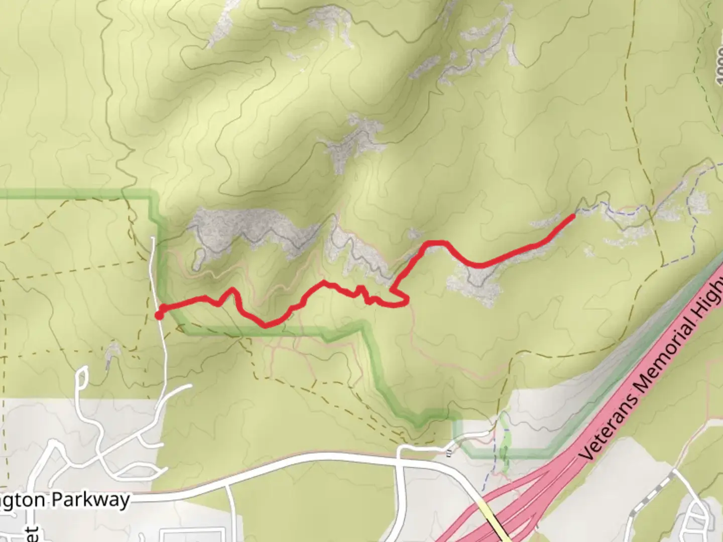 An image depicting the trail Dino Cliffs Walk and its surrounding area.