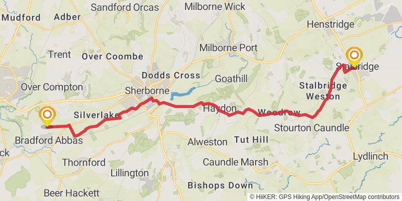 Blackmore Vale Path stage 5 Map