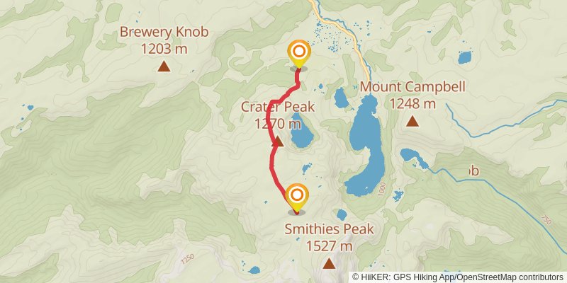 Cradle Mountain Huts Walk alt 2 Map