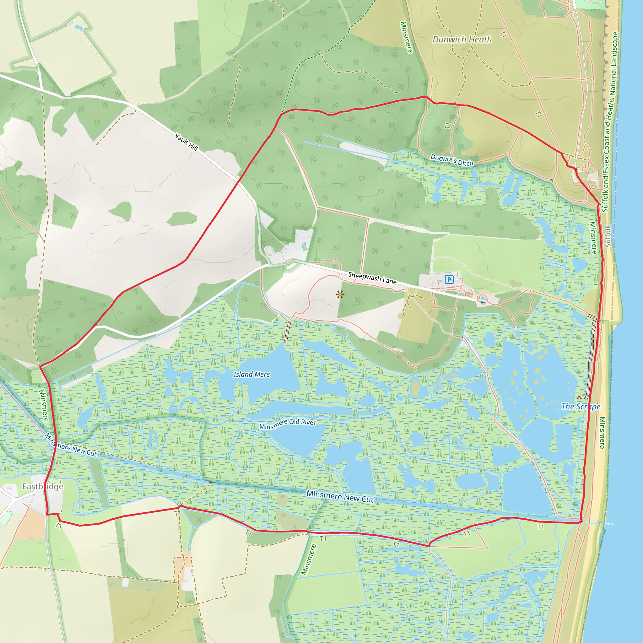 RSPB Minsmere Loop mobile static map