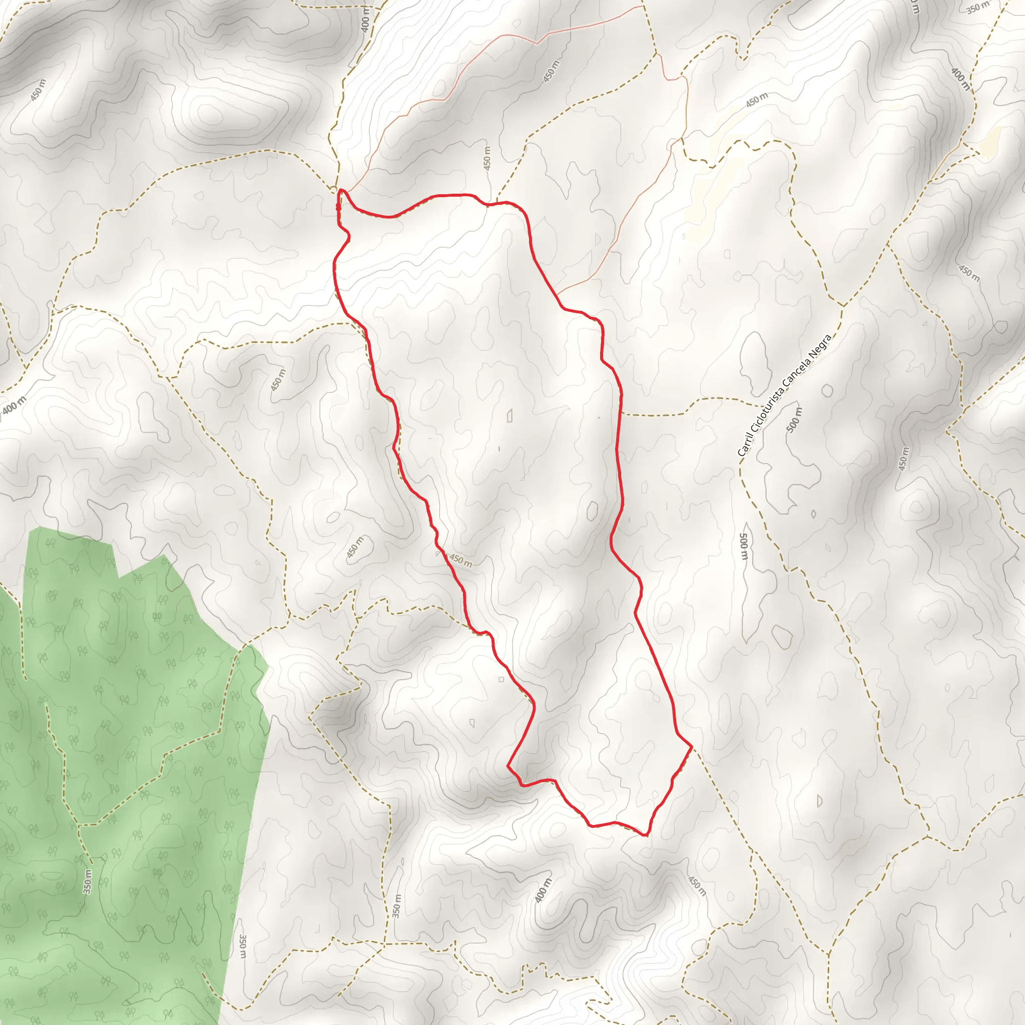 La Mancha del Berrocal - PN Sierra north of Seville - SL A 144 mobile static map