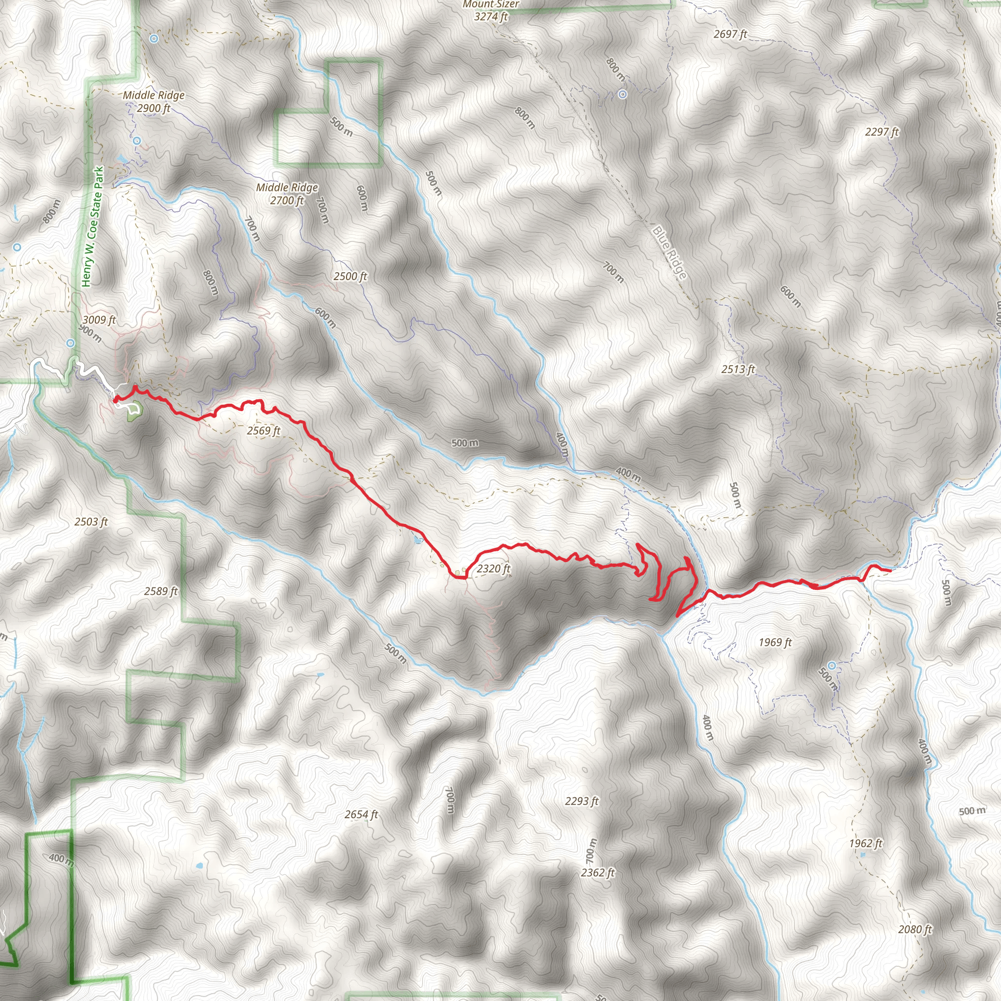Los Cruzeros Camp via Corral Trail and Chine Hole Trail mobile static map