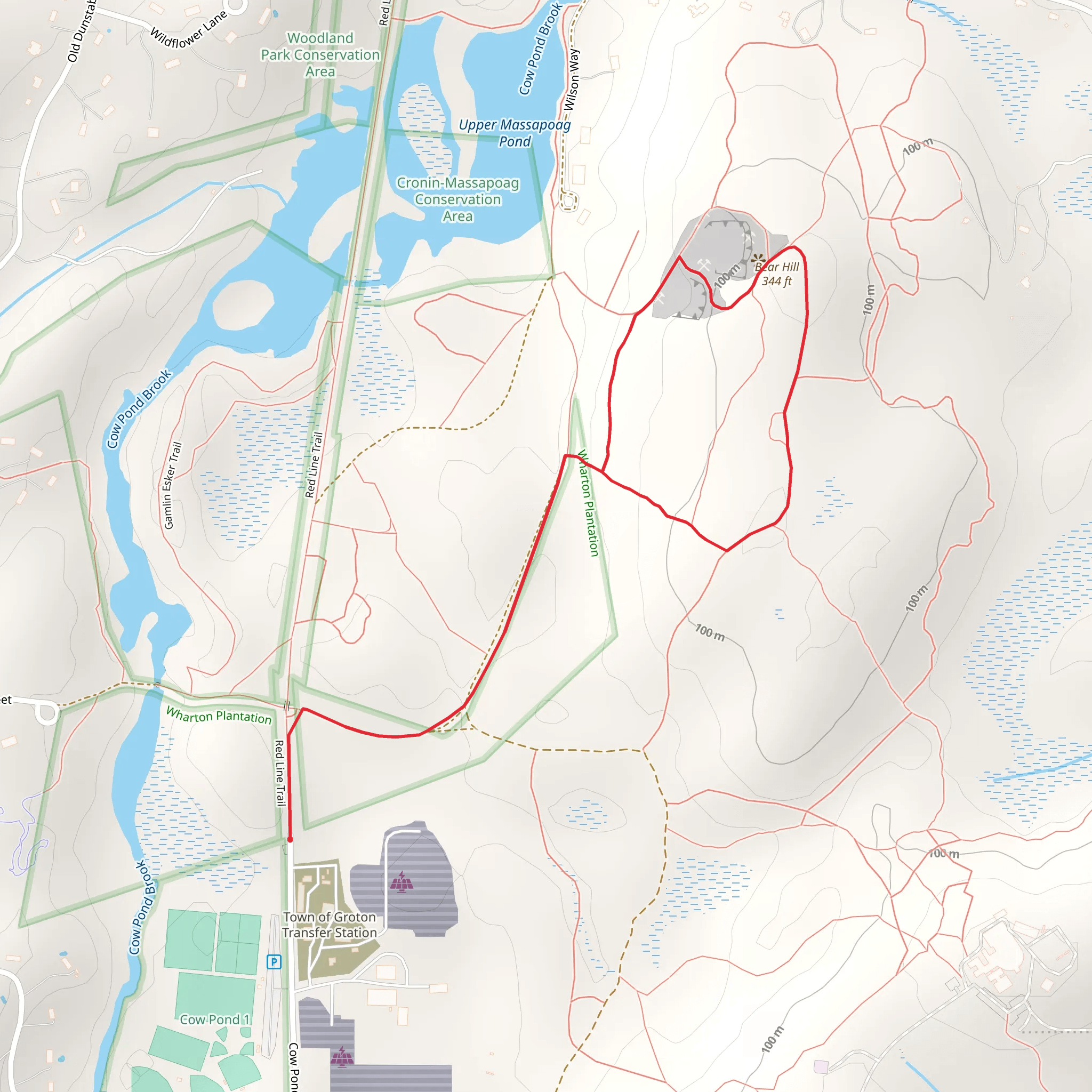 Bear Hill Loop Trail mobile static map