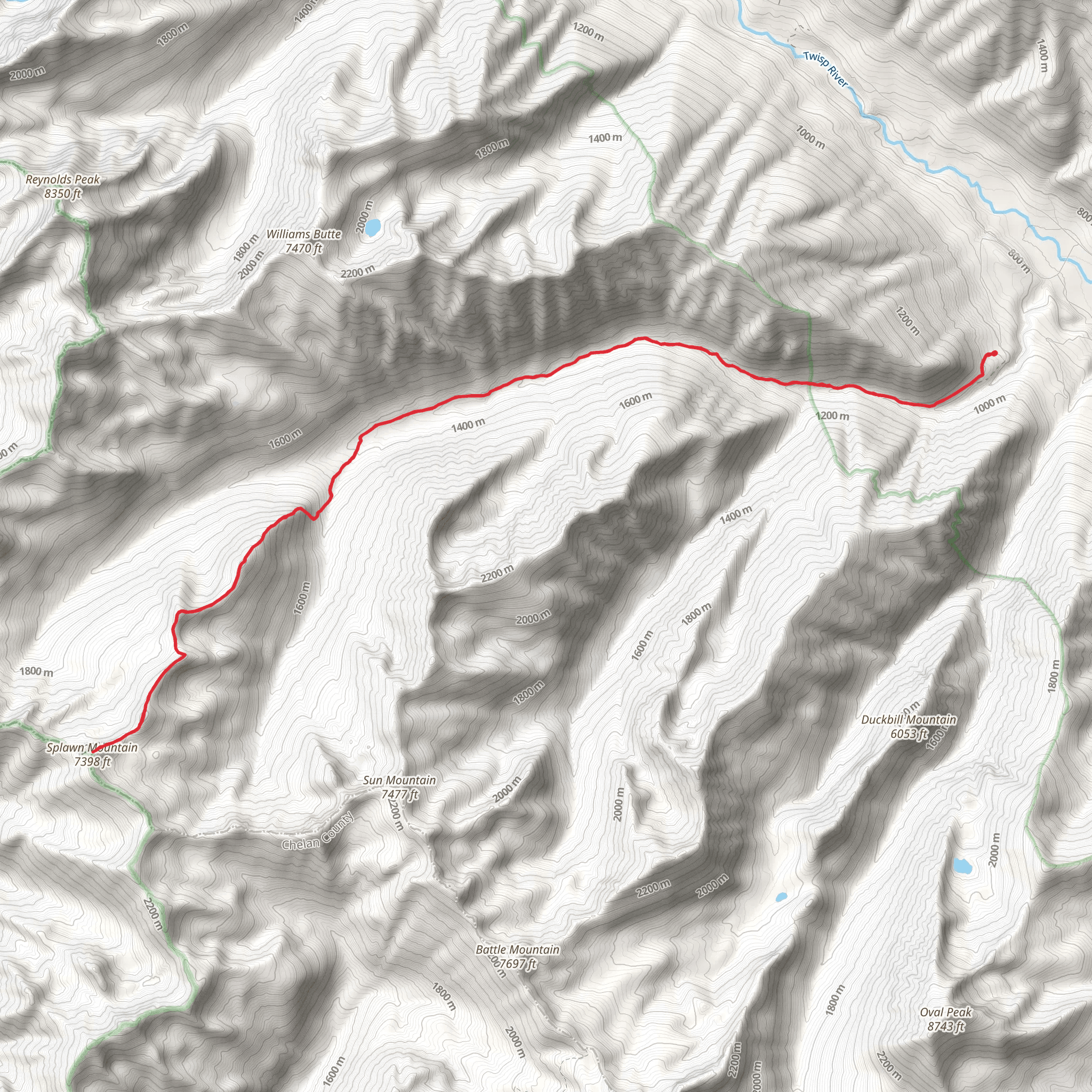 Splawn Mountain via War Creek Trail mobile static map