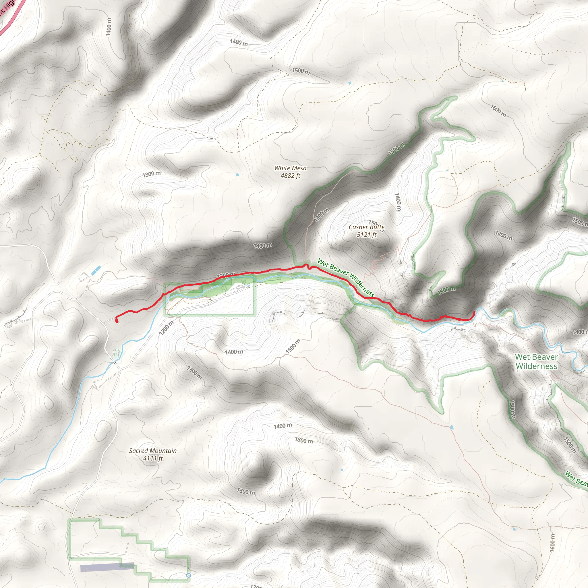 Wet Beaver Creek mobile static map