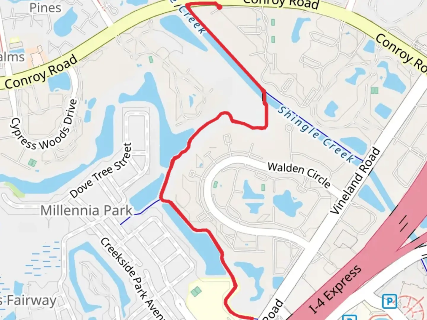 An image depicting the trail Shingle Creek Trail and its surrounding area.