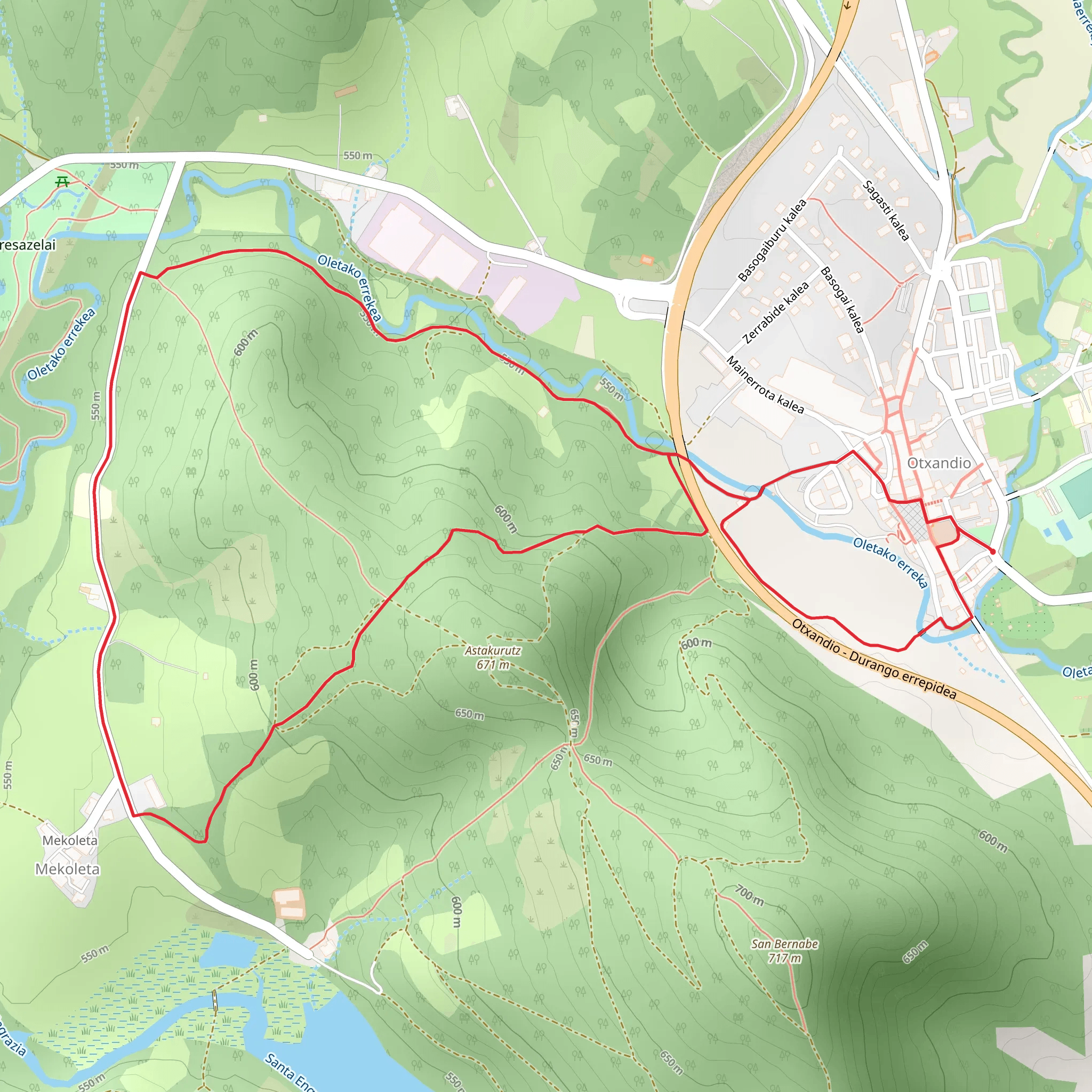 Through the roads of Otxandio PR BI 51 mobile static map