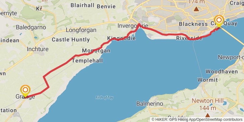 St Columba's Way stage 16 Map