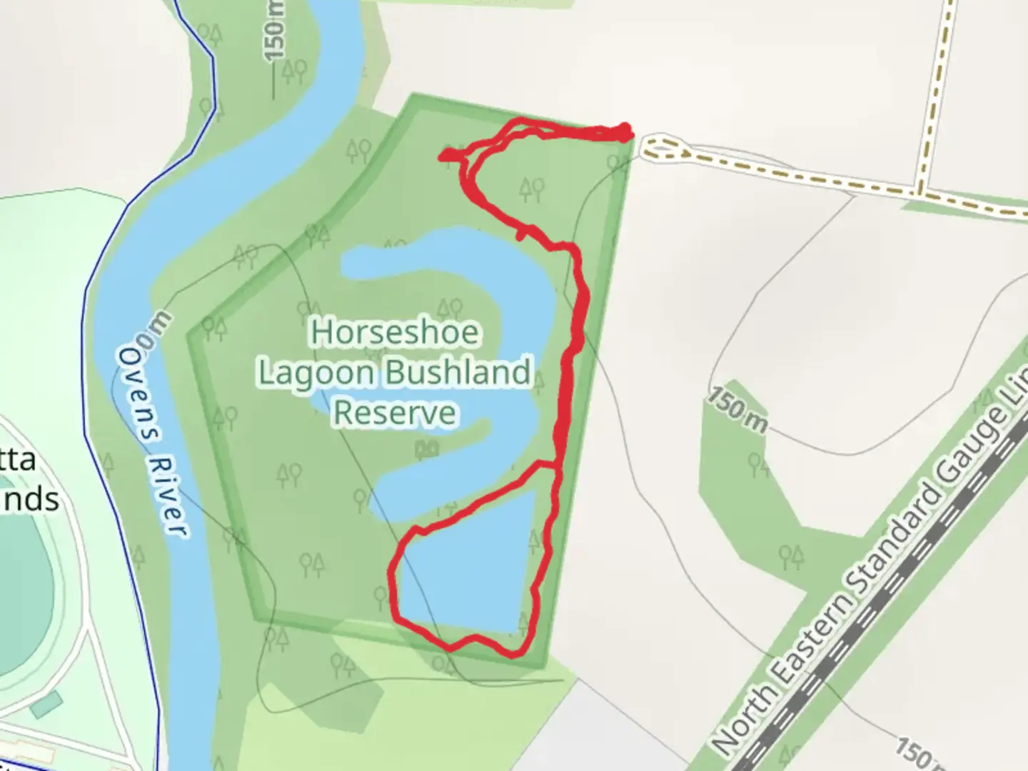 An image depicting the trail Horseshoe Lagoon Trail and its surrounding area.